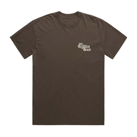 Caffeine Crew 3.0 Heavy Faded T-Shirt Brown