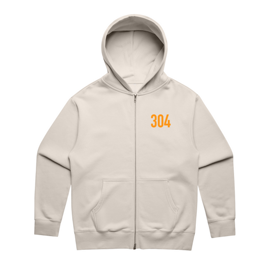 Paradise Heavy Zip Hood Bone
