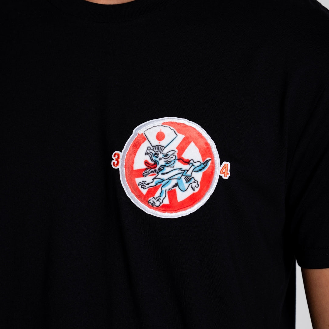 304 Mens Puff Sticker Black T-Shirt