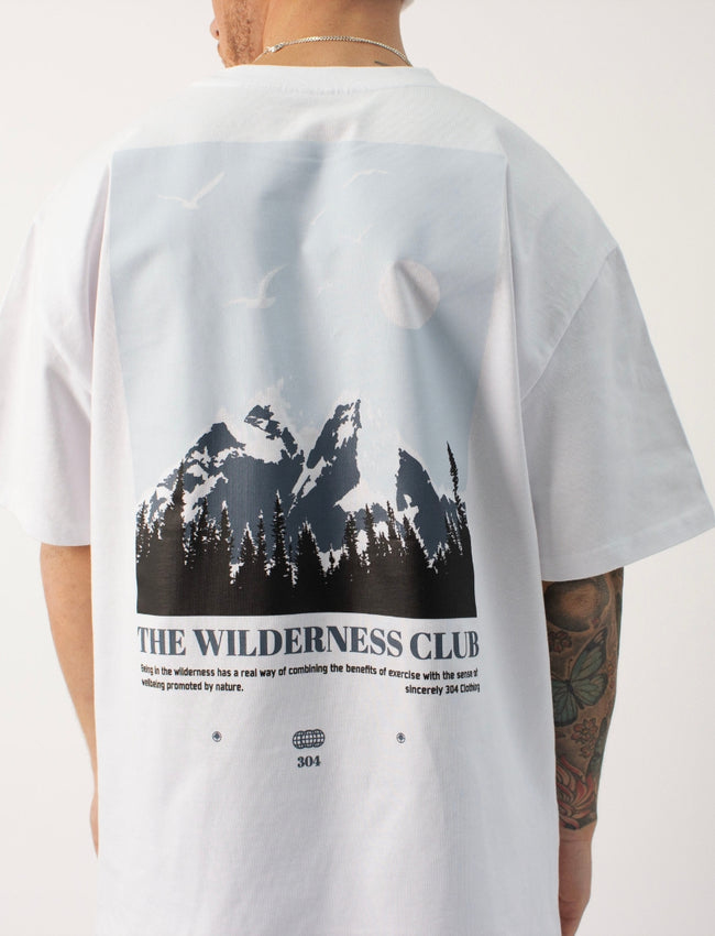 304 Mens The Wilderness Club T-shirt White