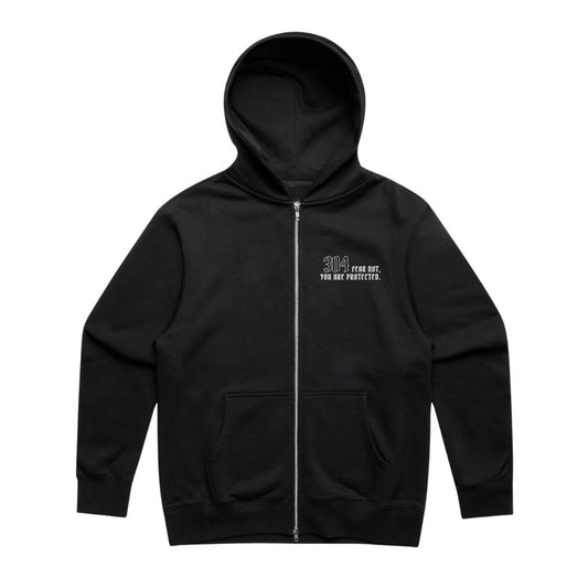 Zeus Heavy Zip Hood Black