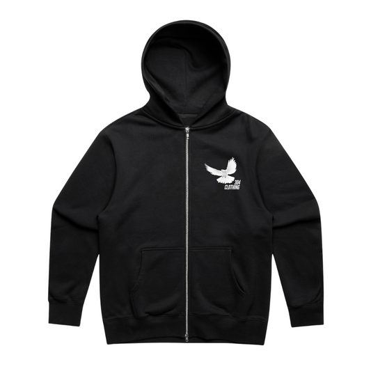 Doves Heavy Zip Hood Black