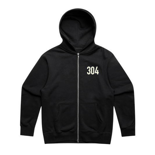 Paradise Heavy Zip Hood Black