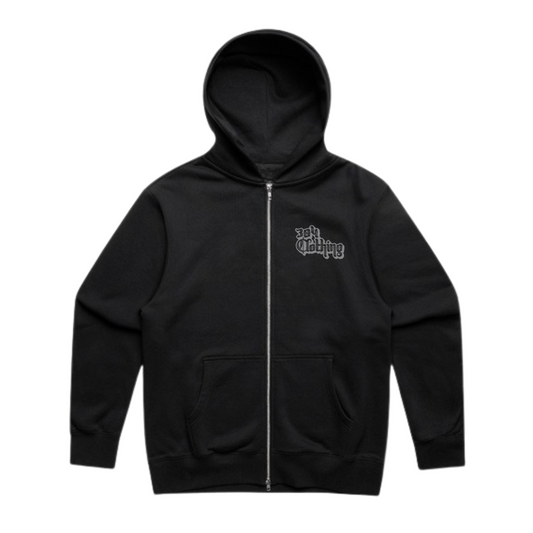 304 Vintage Heavy Zip Hood Black