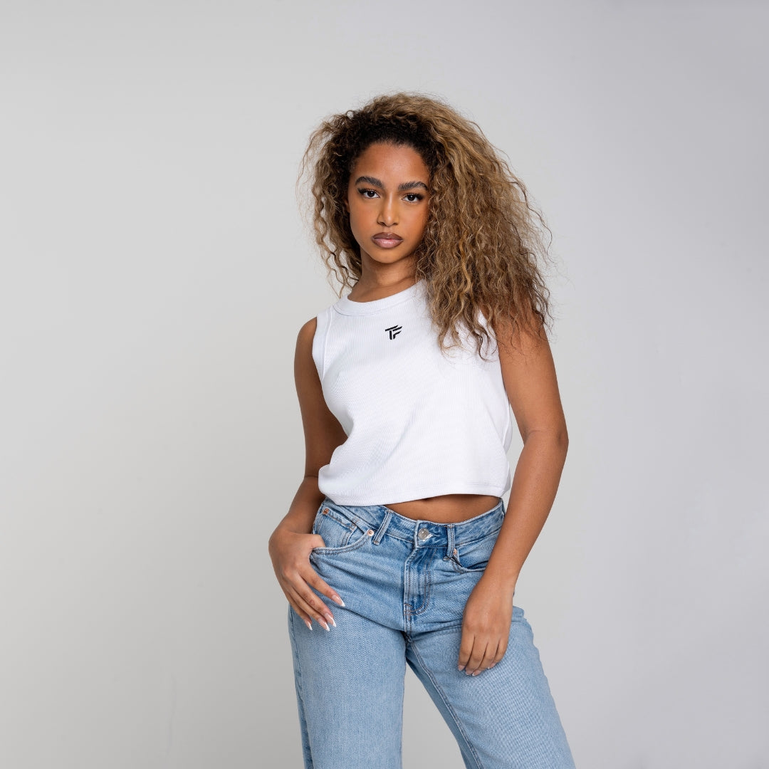 304 Womens TOF Crop Top White