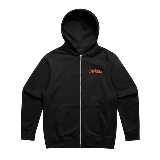 Ouroboros Zip Hood Black
