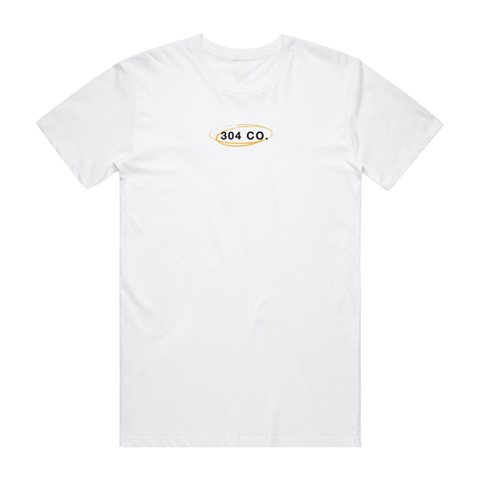 304 Essentials Yellow Facepalm T-Shirt White
