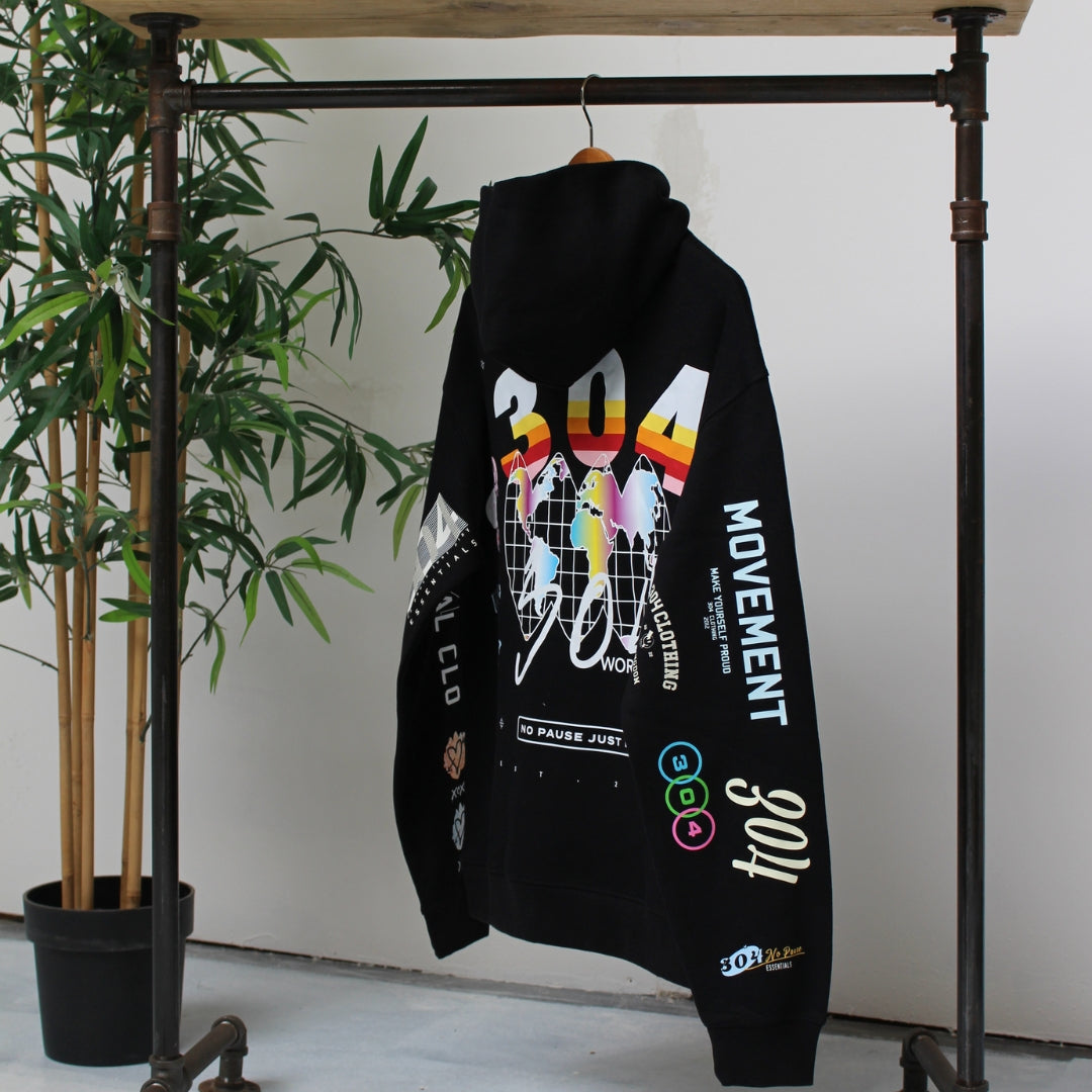 304 Heritage Apex Hoodie Black Oversized (only 5 units per size available)