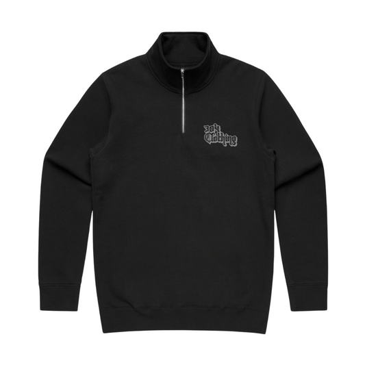 304 Vintage Half Zip Black