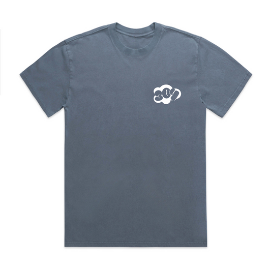Head In The Clouds Heavy Faded T-Shirt Indigo