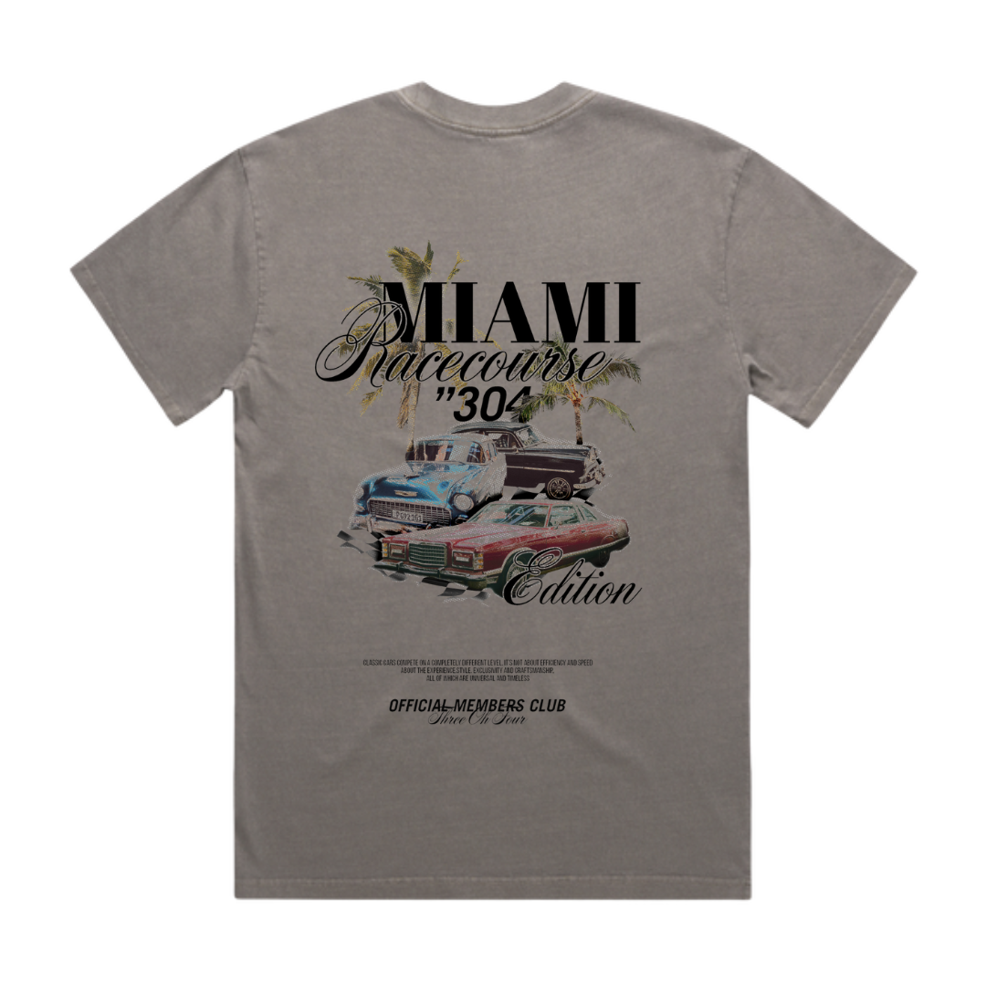 Miami Heavy Faded T-Shirt Grey