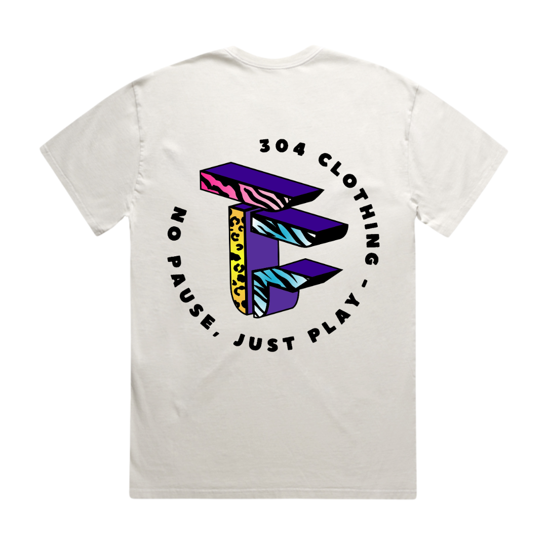 TOF Animal Style Heavy Faded T-Shirt Bone