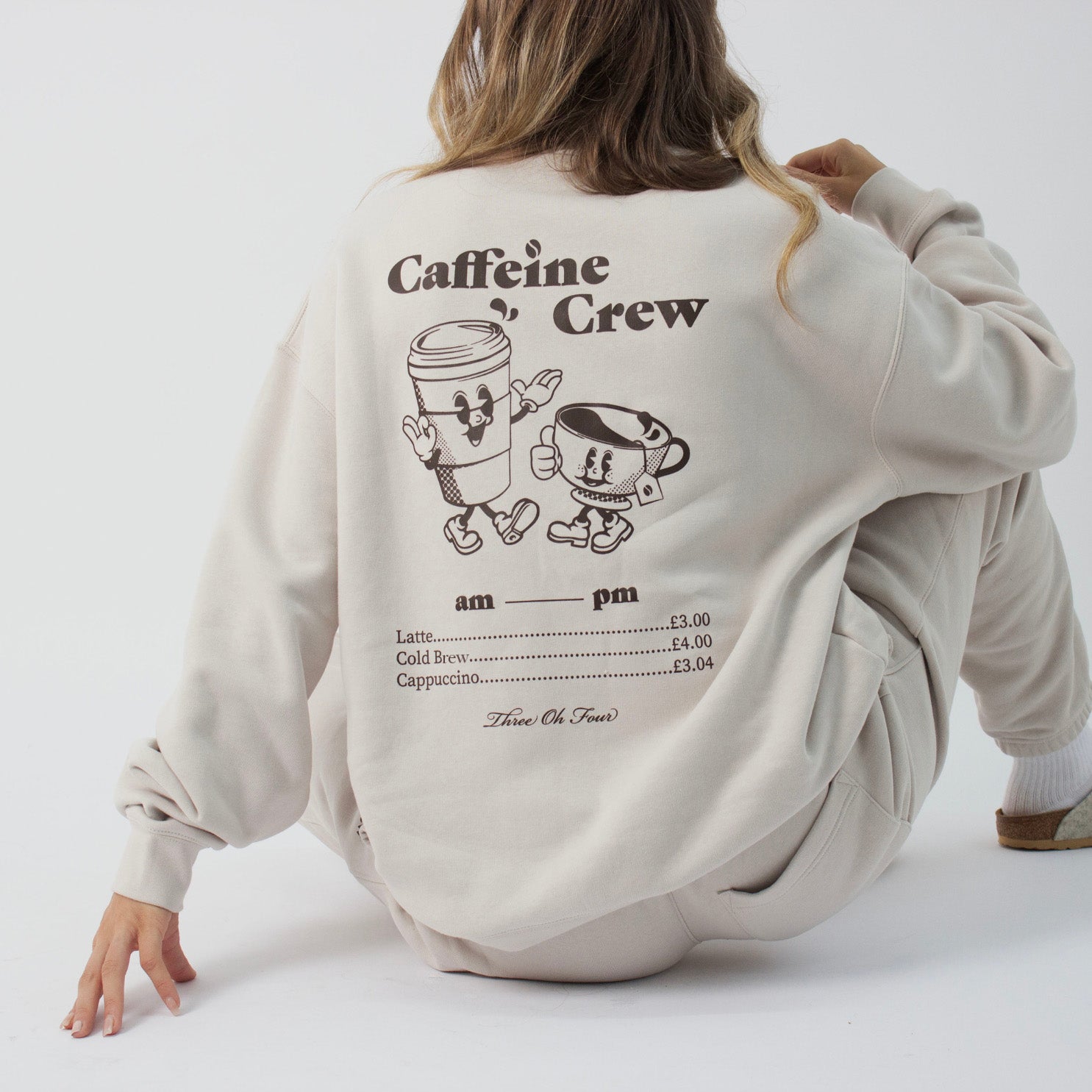 304 Womens Caffeine Crew 2.0 Sweater Bone
