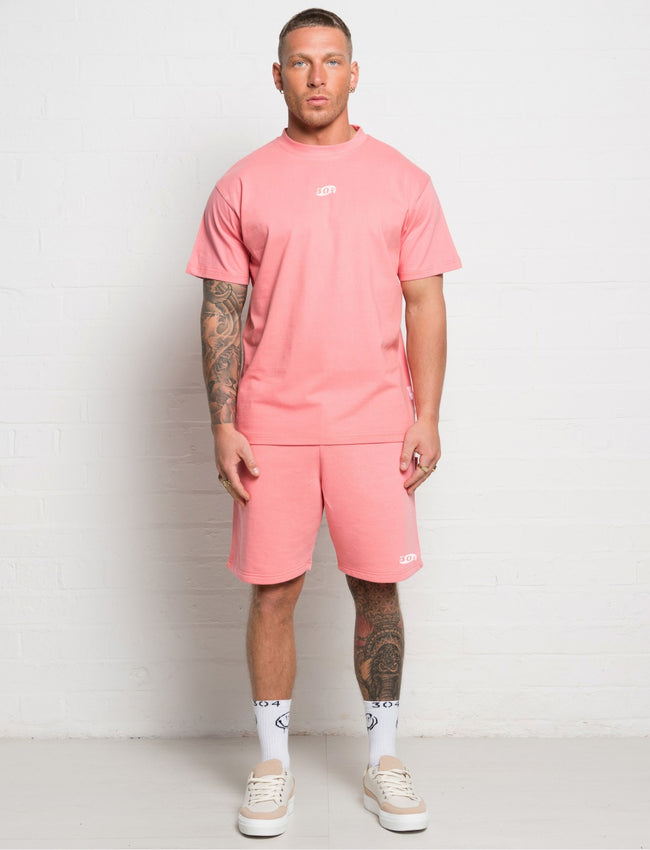 304 Mens Antro Two Piece Shorts Coral Pink