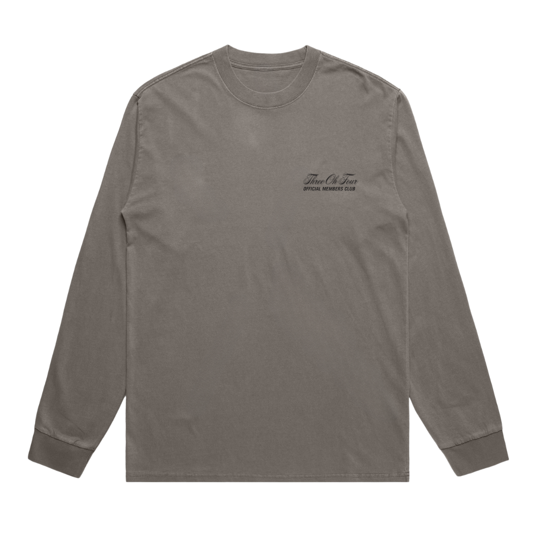 Miami Heavy Faded Long Sleeve T-Shirt Grey