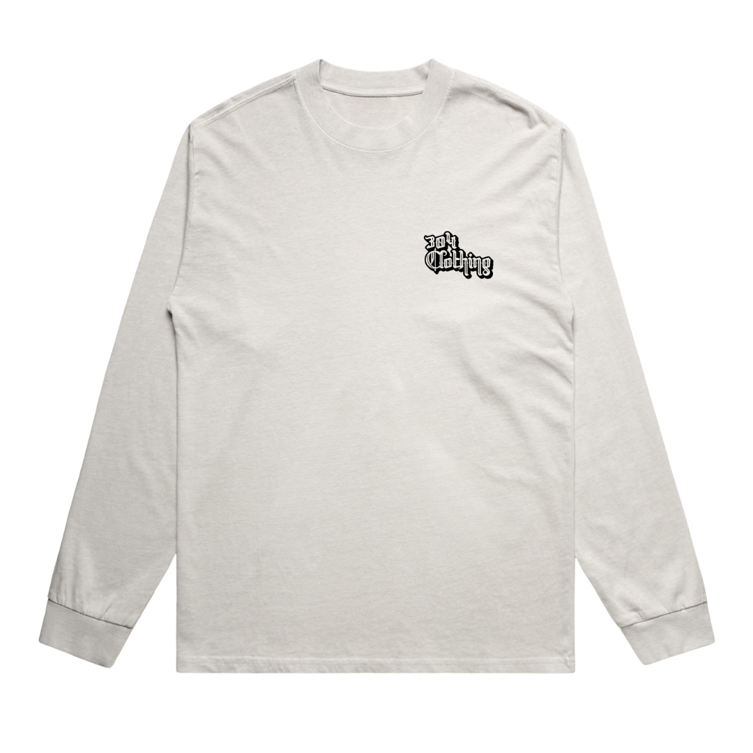 304 Vintage Heavy Faded Long Sleeve T-Shirt Bone