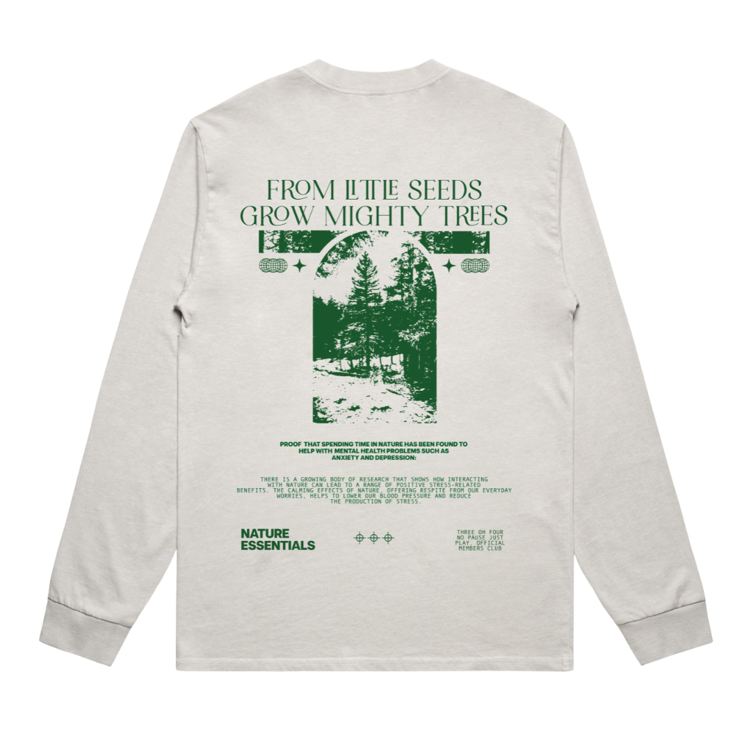 Nature Essentials Heavy Faded Long Sleeve T-Shirt Bone