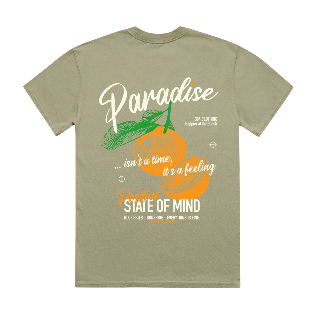 Paradise Heavy Faded T-Shirt Eucalyptus
