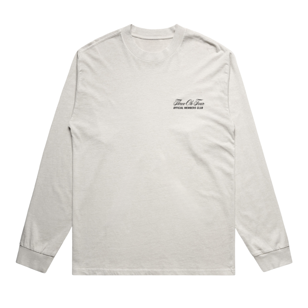 Miami Heavy Faded Long Sleeve T-Shirt Bone