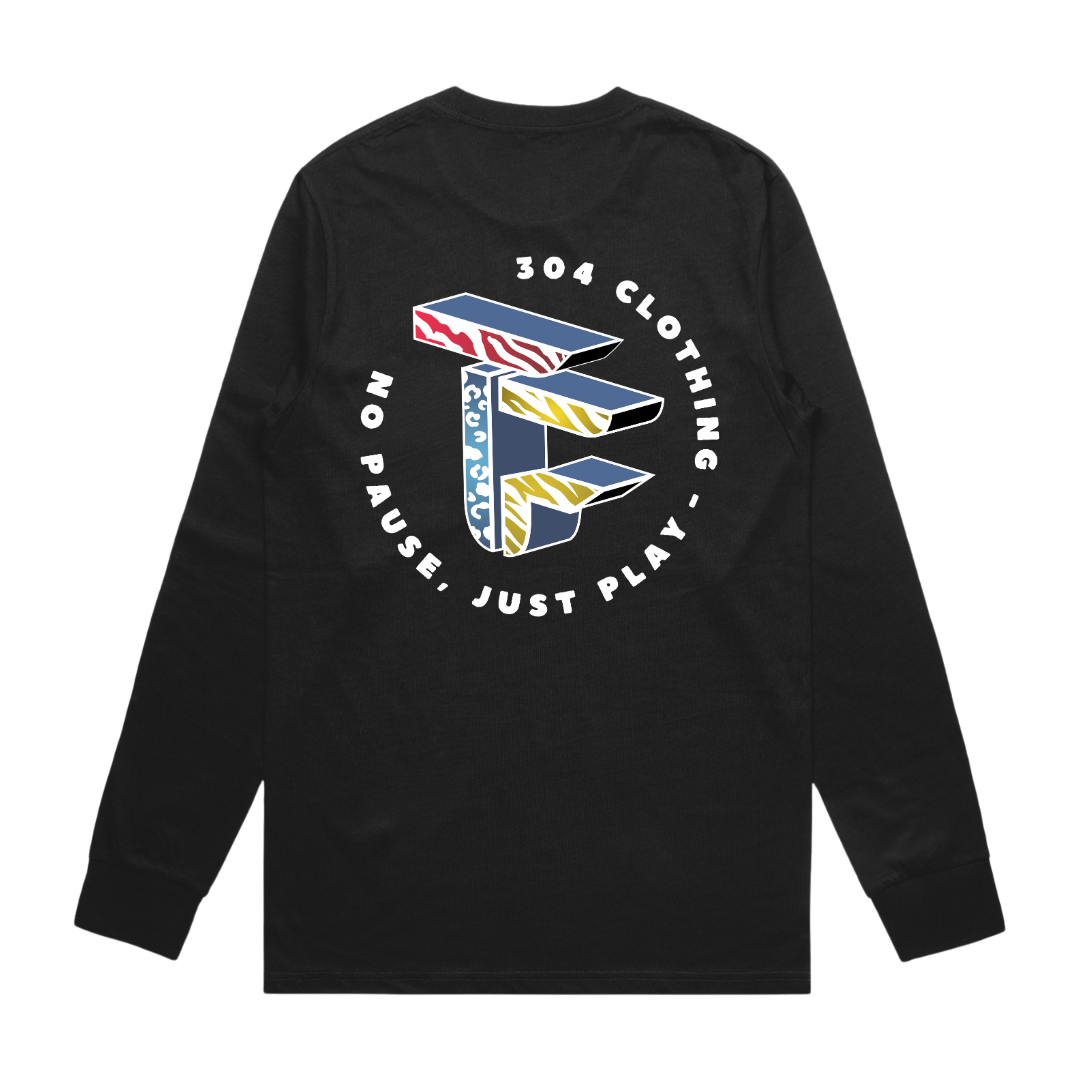 TOF Animal Style Long Sleeve T-Shirt Black