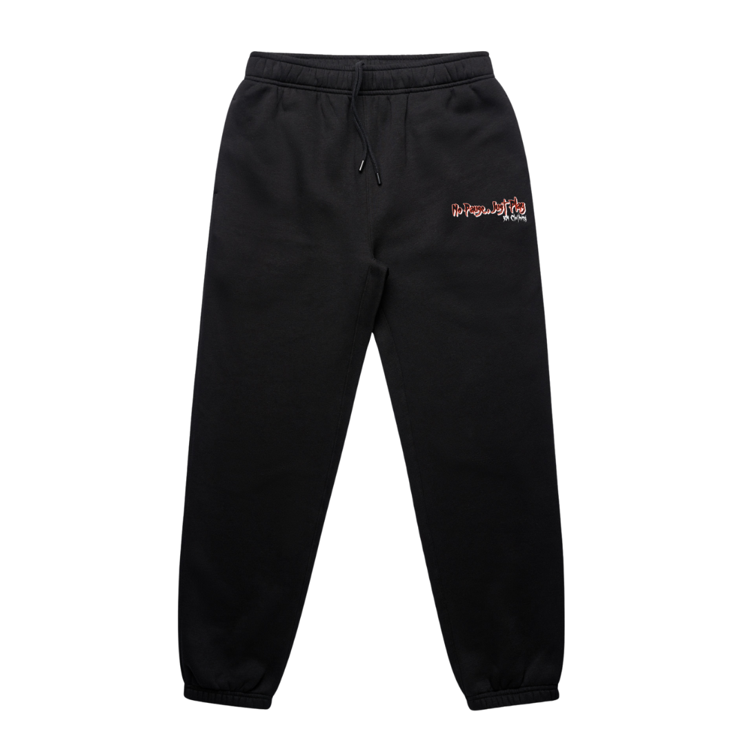 No Pause, Just Play Graffiti Joggers Black