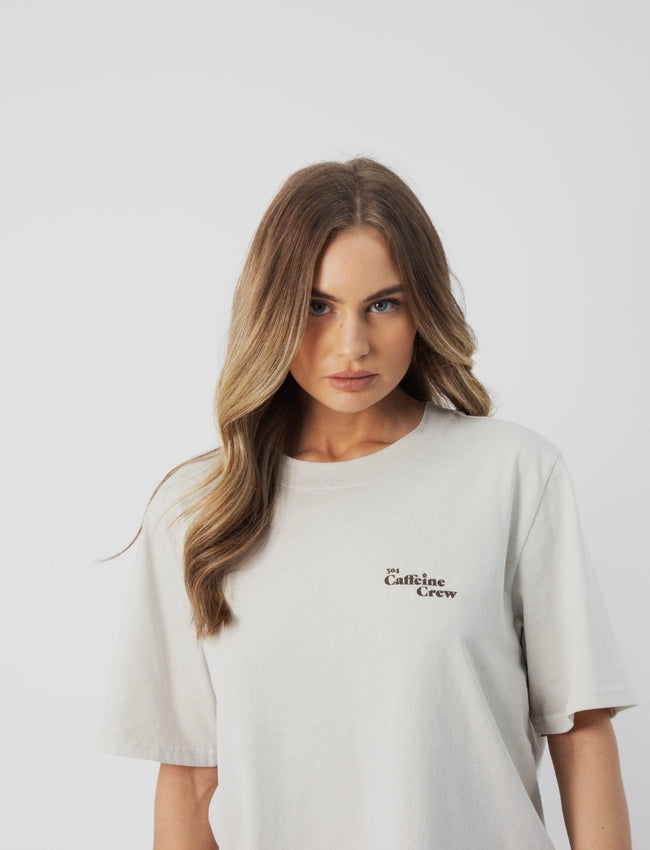 304 Women's Caffeine Crew T-shirt Faded Bone