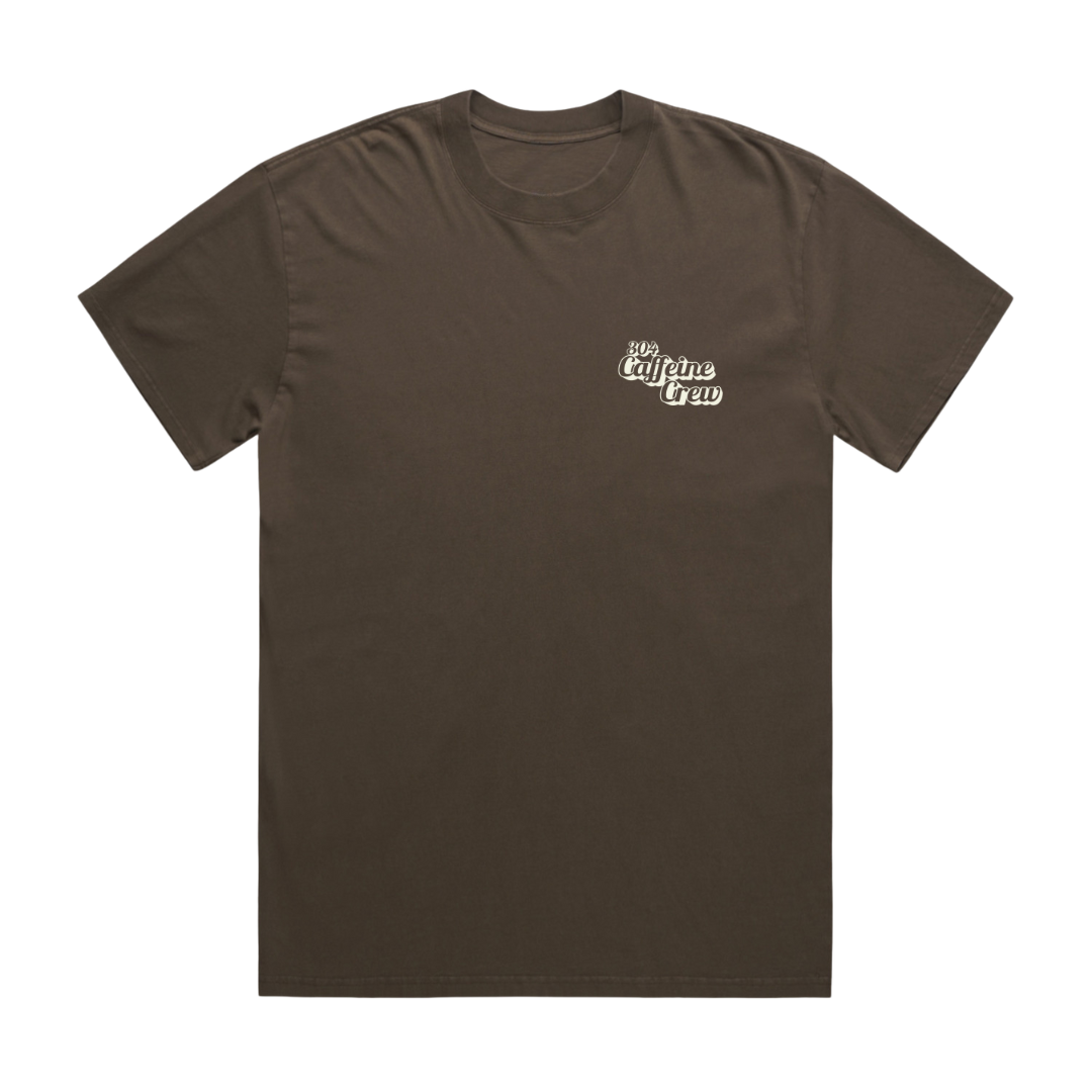 Caffeine Crew 3.0 Heavy Faded T-Shirt Brown