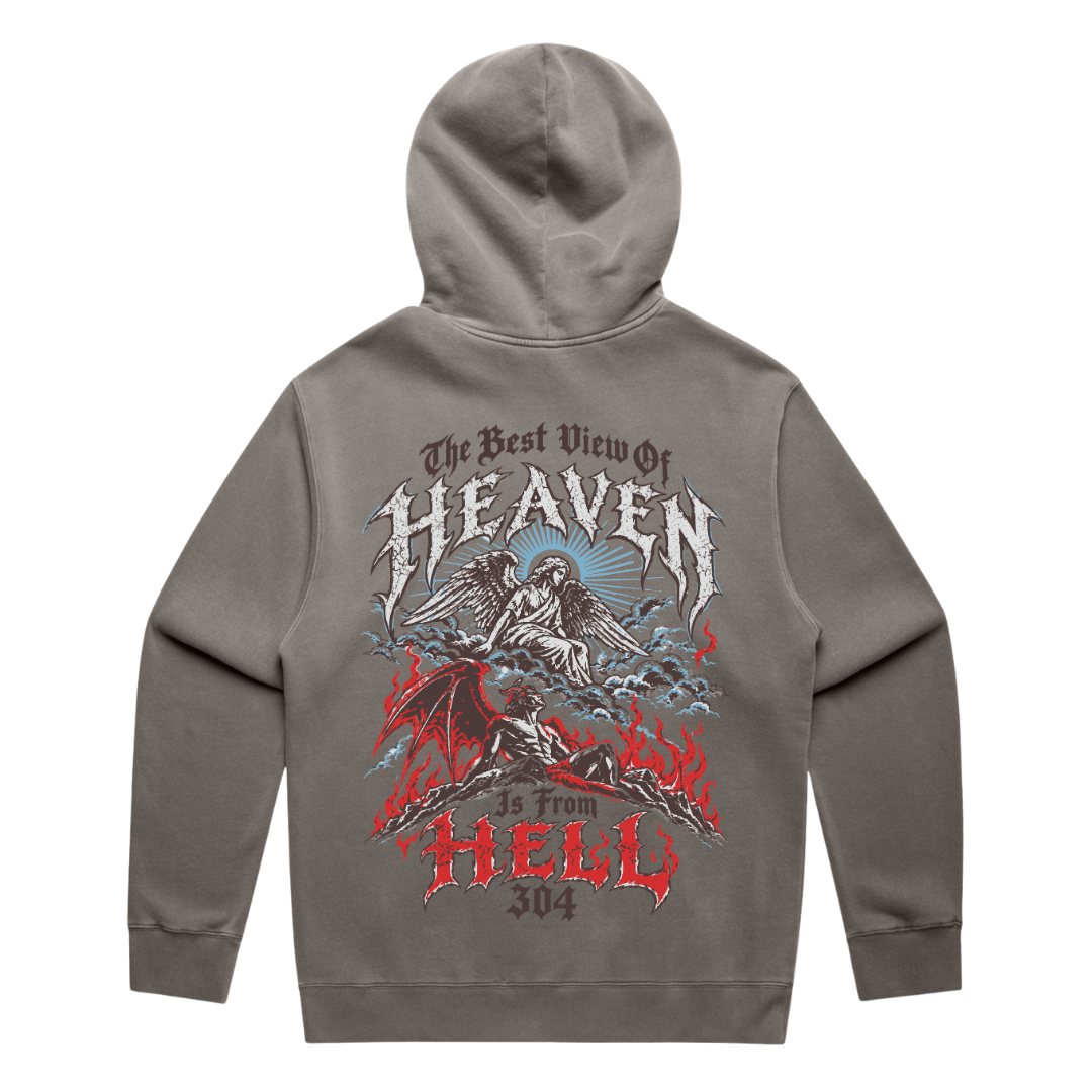 304 Heaven & Hell Hood Faded Grey
