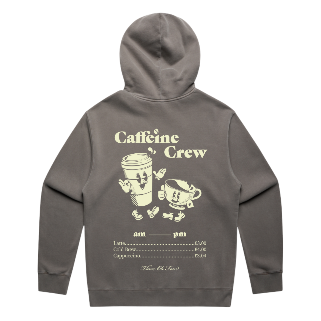 Caffeine Crew Hood Faded Grey