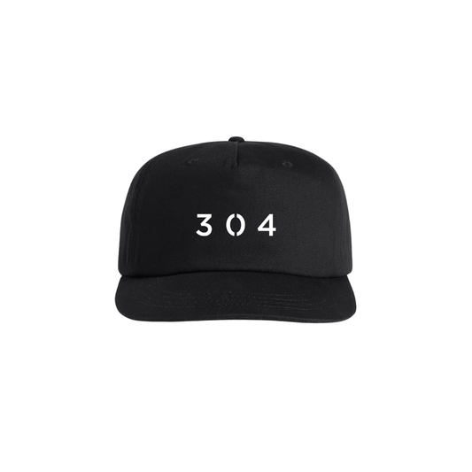 304 Faux Embroidery Cap Black