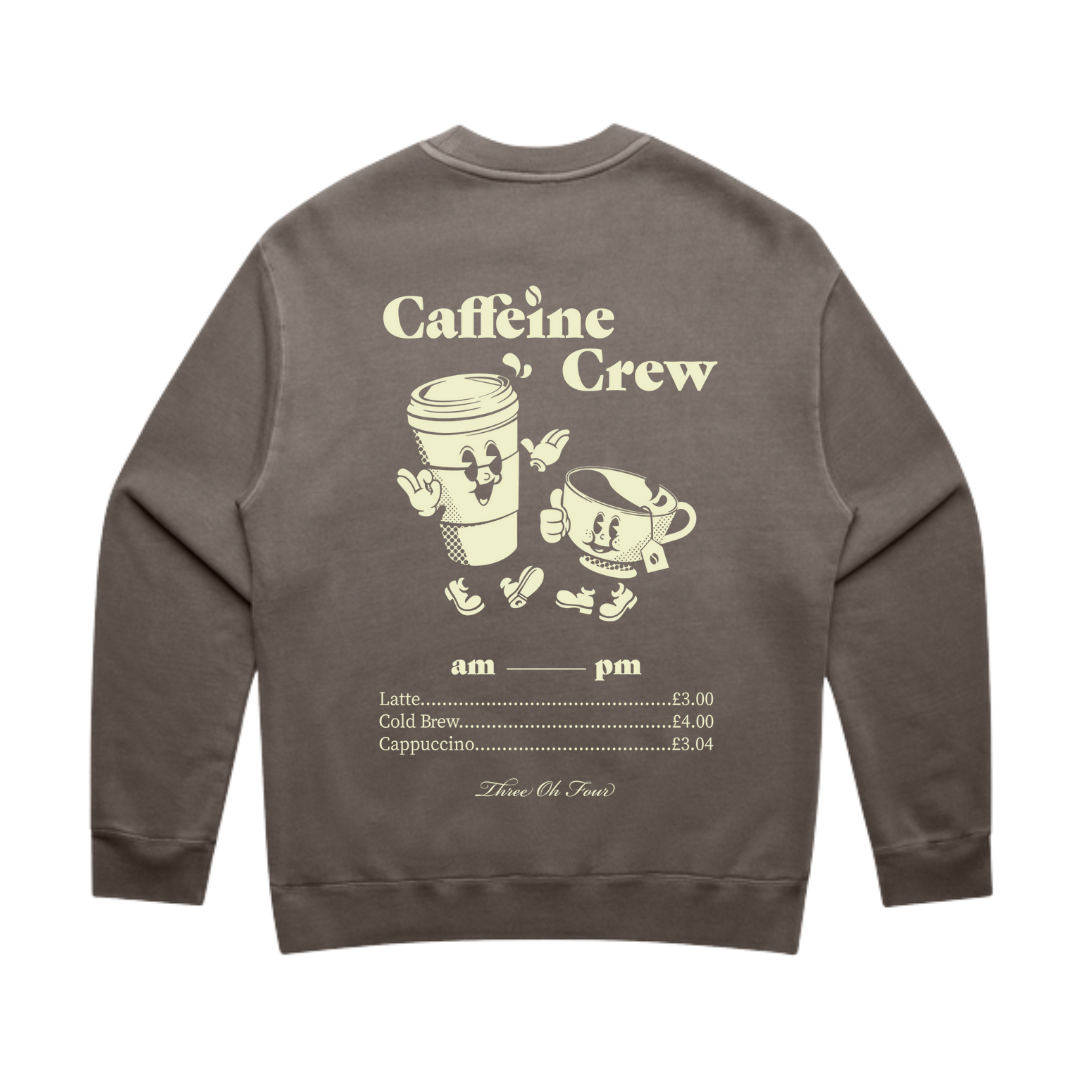 Caffeine Crew Heavy Sweater Faded Grey