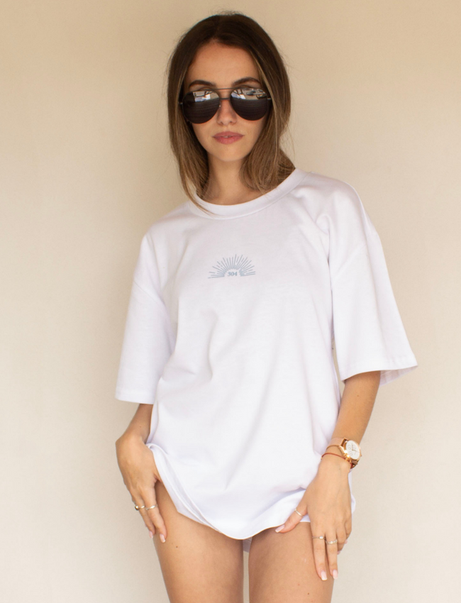 304 Womens State of Mind White T-Shirt
