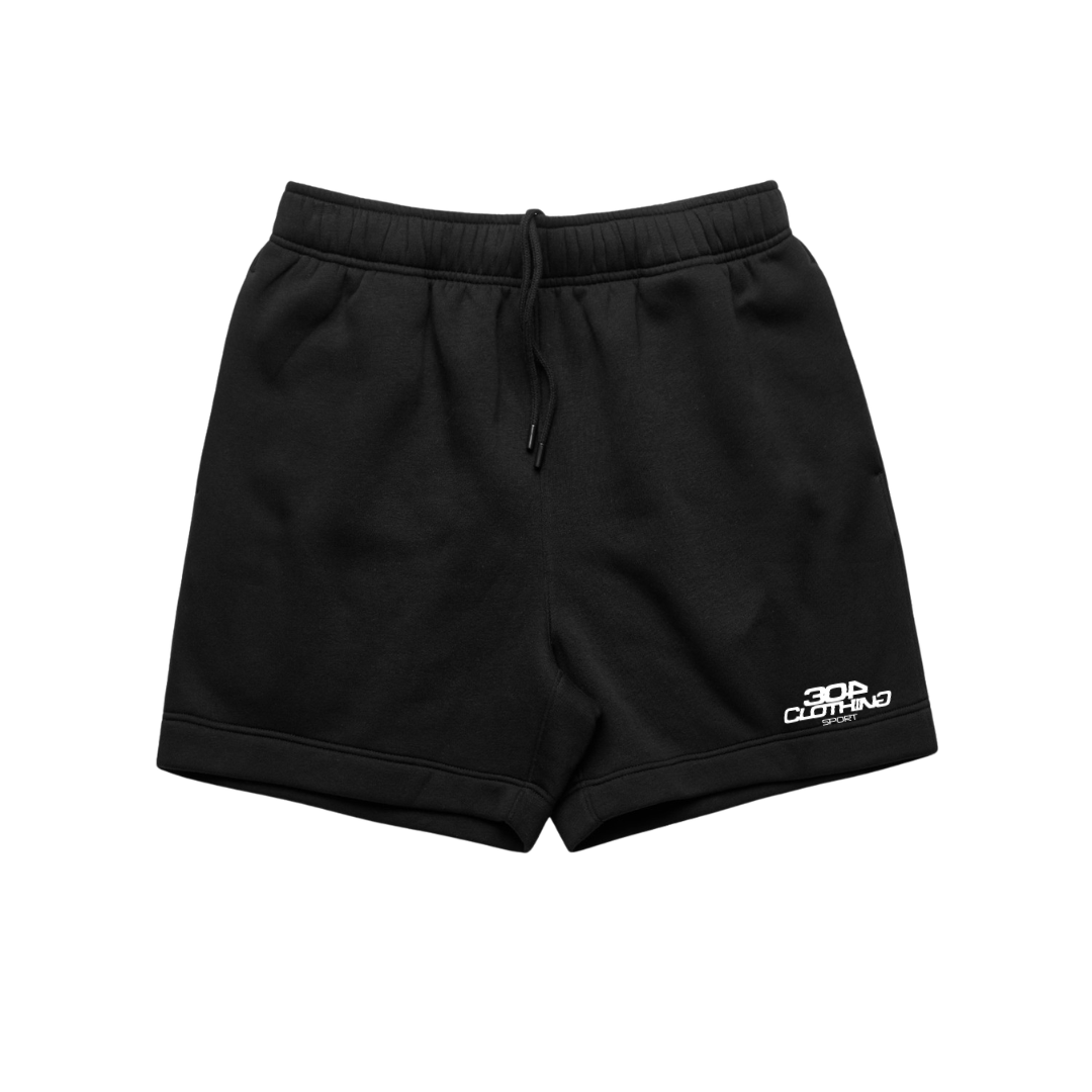 304 Sport Track Shorts Black 18"