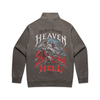 304 Heaven & Hell Half Zip Faded Grey