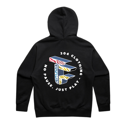 TOF Animal Style Heavy Zip Hood Black