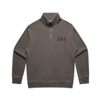 304 Heaven & Hell Half Zip Faded Grey