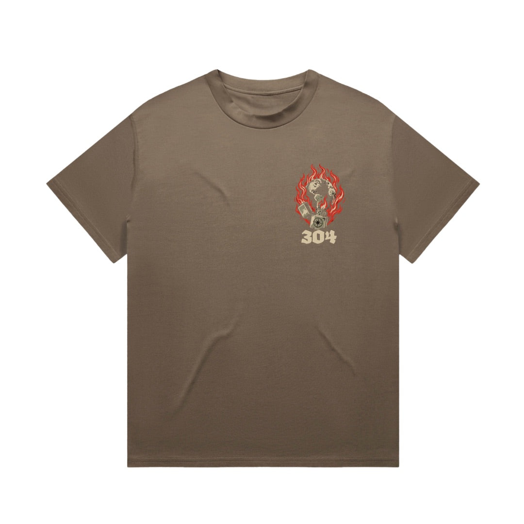 304 Batism by Fire Heavy T-Shirt Walnut