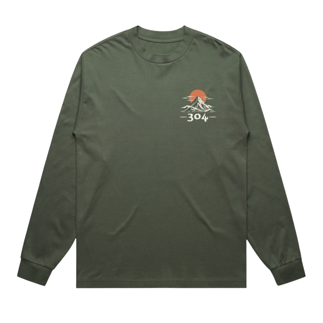 304 Misty Mountains Heavy Long T-Shirt Sleeve Cypress