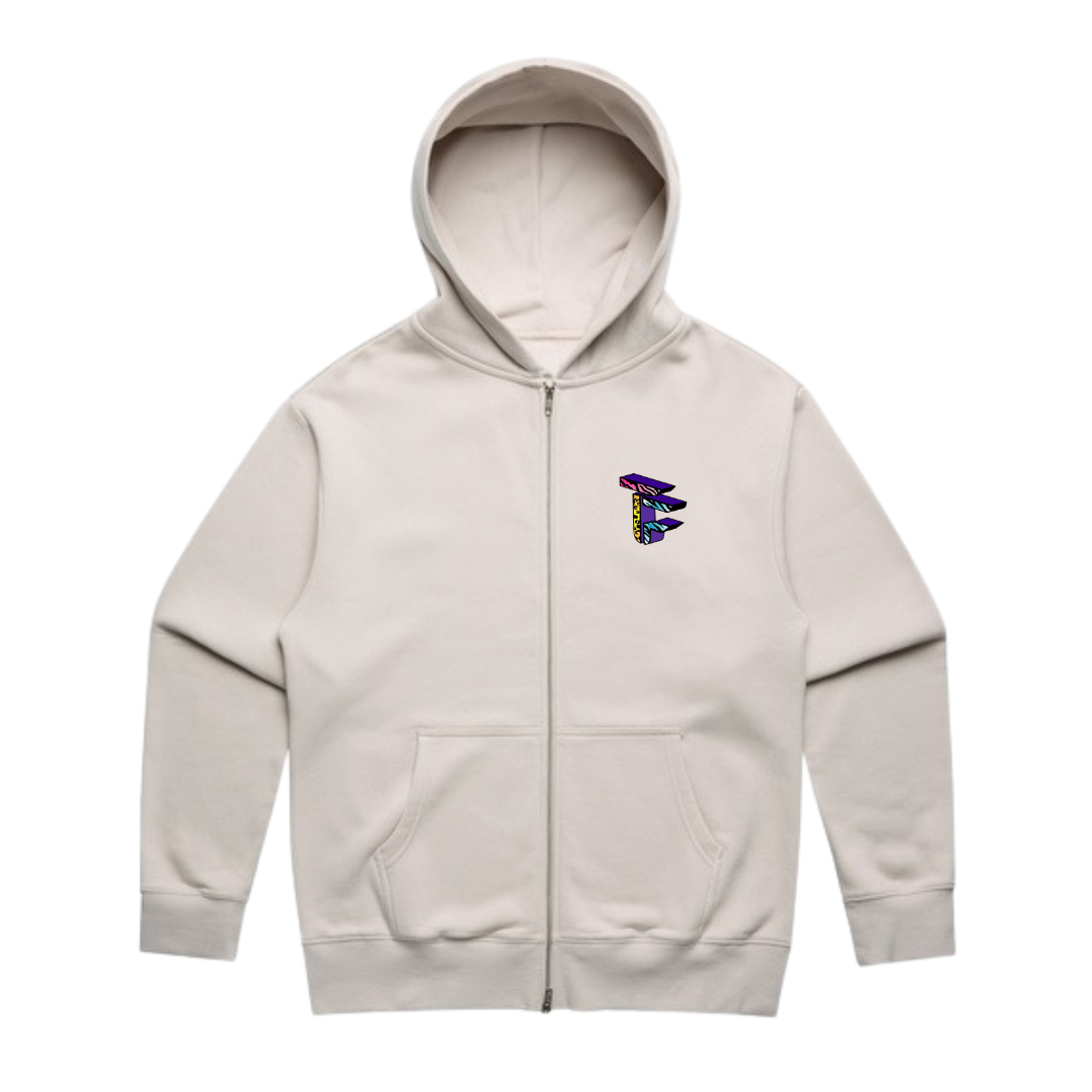 TOF Animal Style Heavy Zip Hood Bone