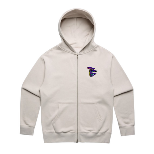 TOF Animal Style Heavy Zip Hood Bone