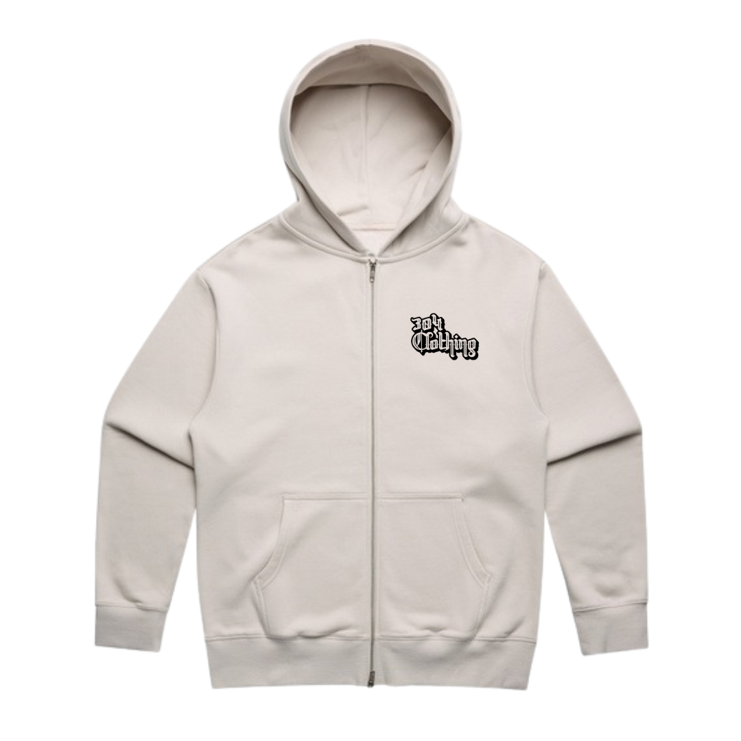 304 Vintage Heavy Zip Hood Bone