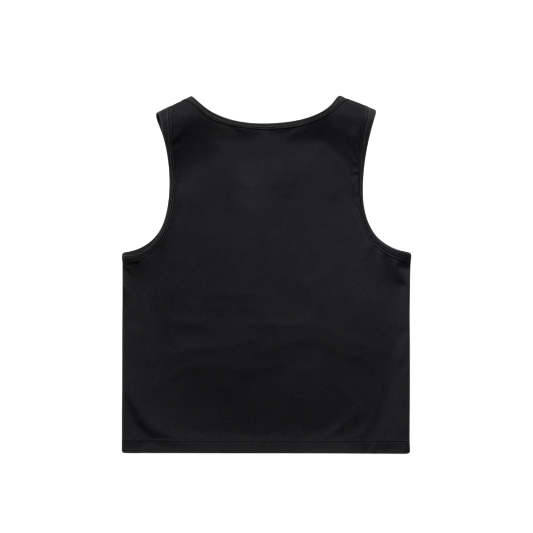304 Sport Active Womens Crop Tank Black