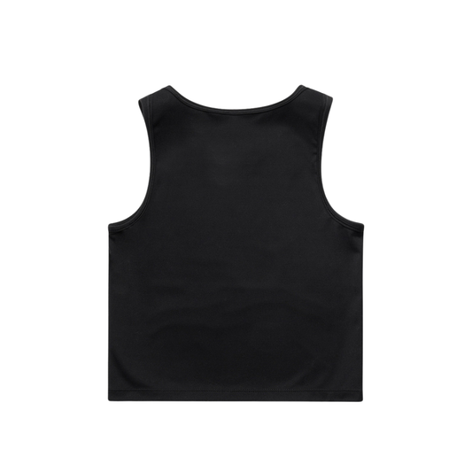 304 Sport Active Womens Crop Tank Black