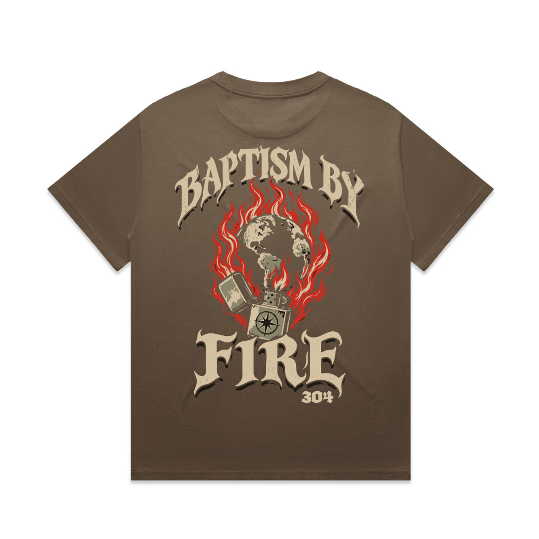304 Batism by Fire Heavy T-Shirt Walnut