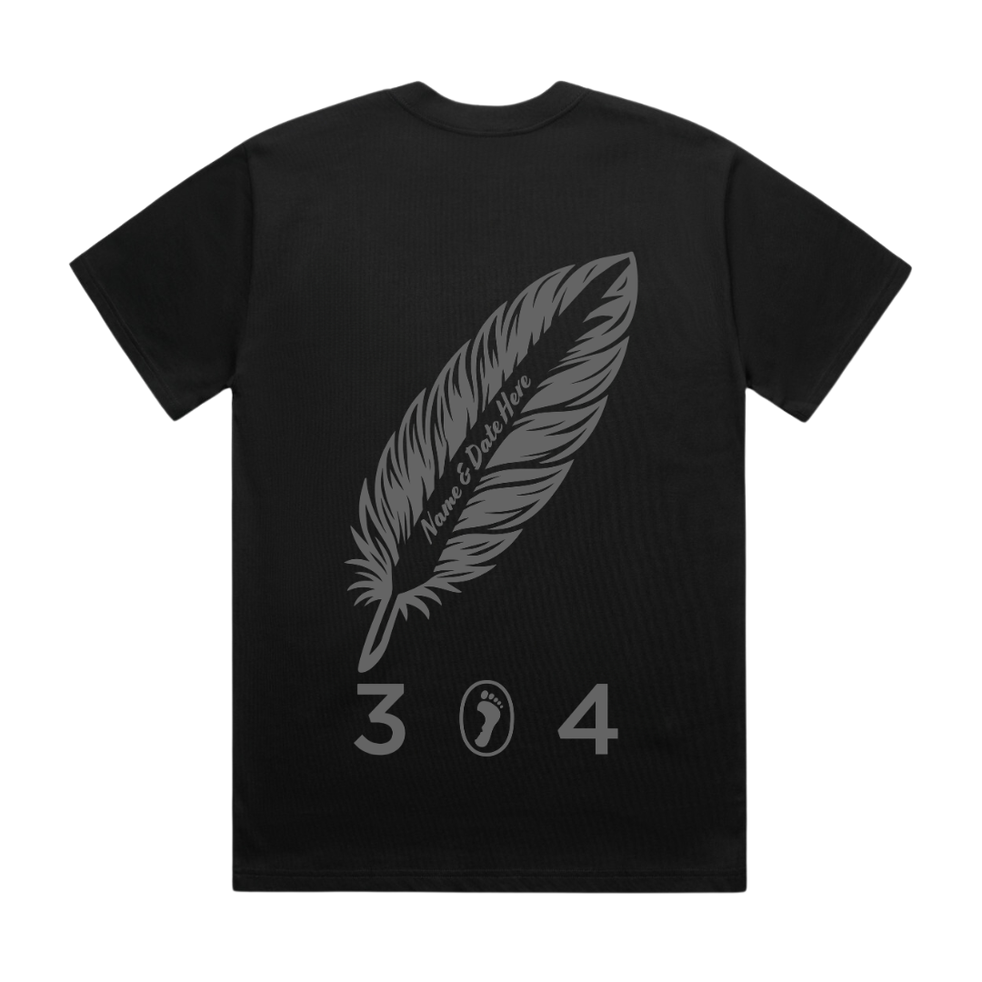 304 x The Lily Mae Foundation Heavy T-Shirt Black Personalised