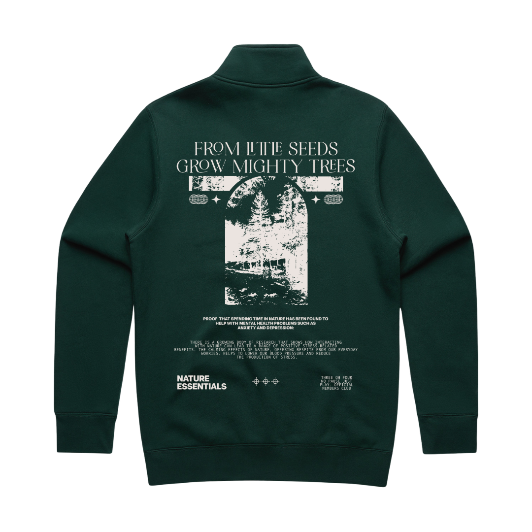 Nature Essentials Half Zip Pine Green