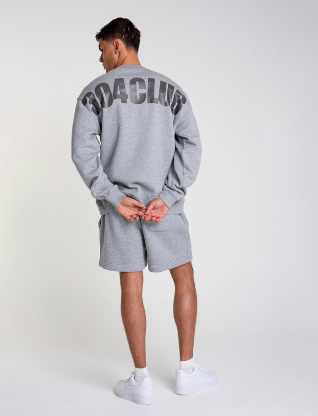 304 Mens Club Athletic Grey Sweater Dark Grey Back Print