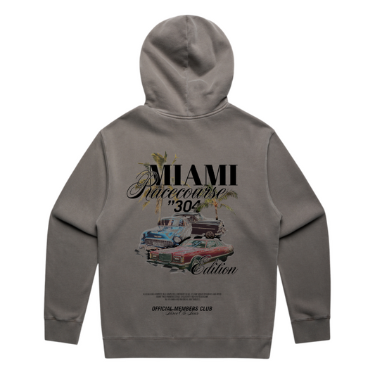 Miami Heavy Zip Hood Faded Grey