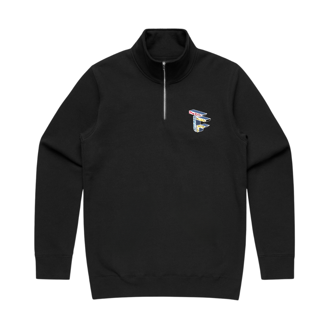 TOF Animal Style Half Zip Black