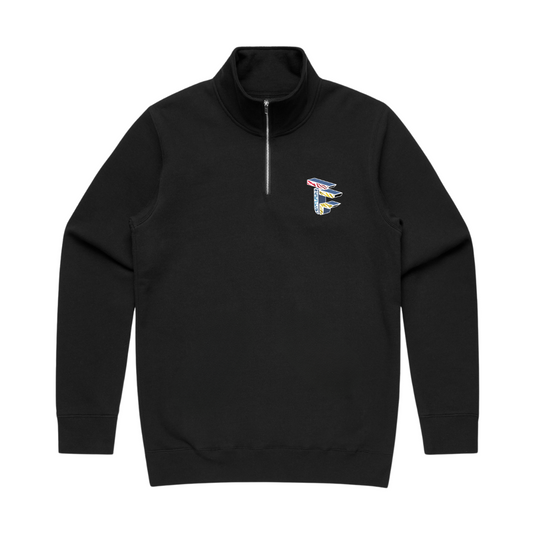 TOF Animal Style Half Zip Black